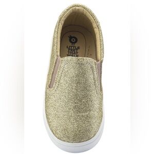 Kids Oldsoles Gold Glitter Slip-On Sneaker, US Size 5, EU 35, NWOB